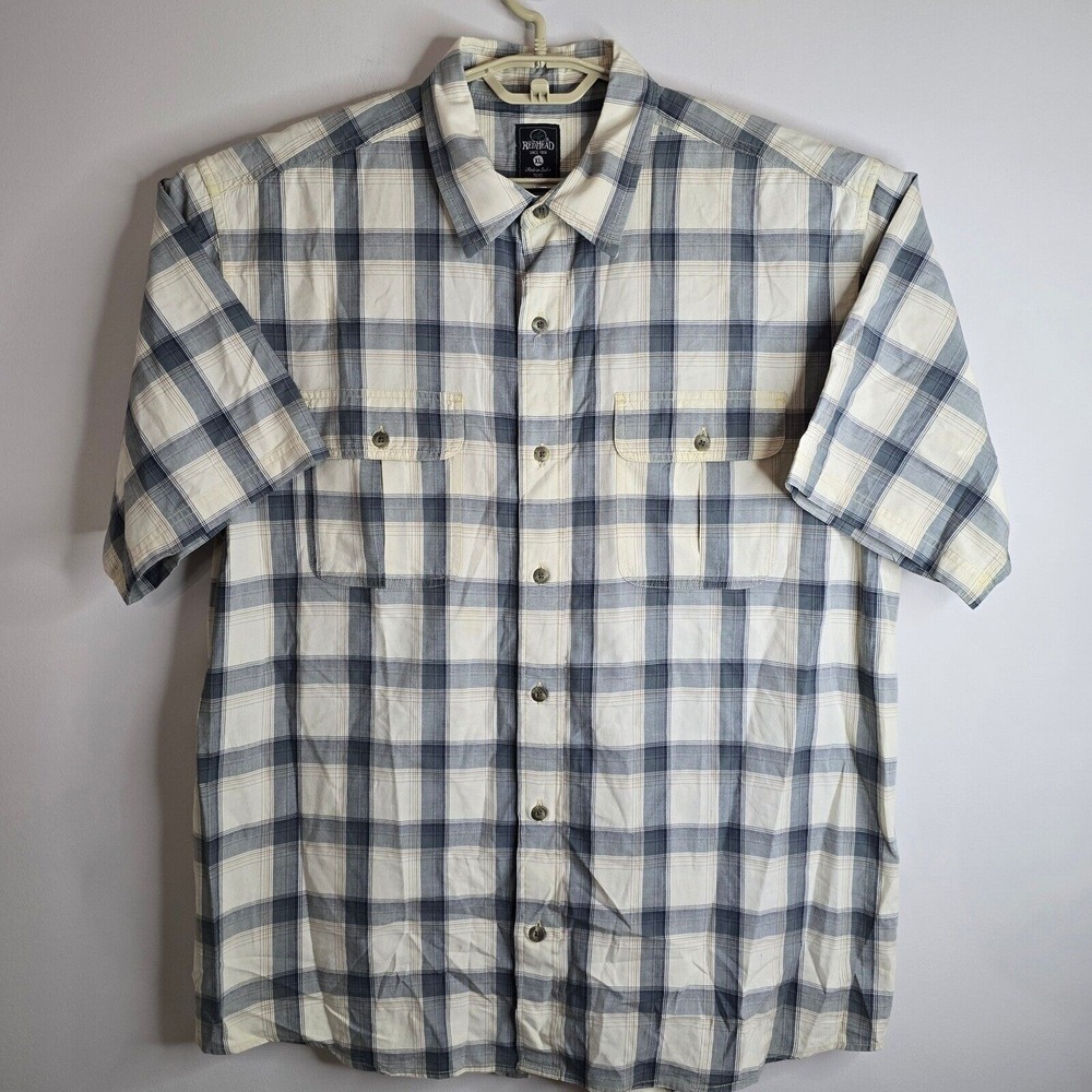 RedHead Plaid Button Up Shirt Short Sleeve Outdoor Casual XL